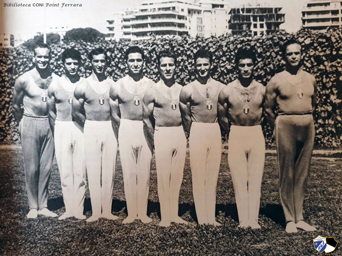 La squadra di Ginnastica Artistica Maschile a Roma 1960